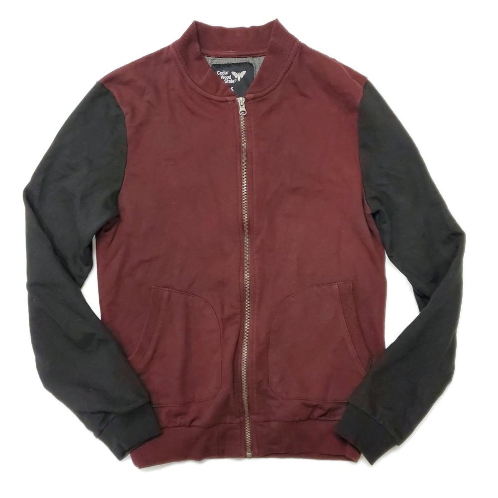 Cedarwood State Bomber Jacket Mens Small Red Black Full Zip‎